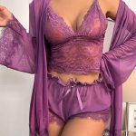 هوت شورت بالروب مثير - كود 0687