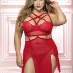 قميص نوم احمر - كود 2463