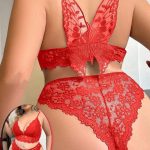 طقم داخلي قطعتين برا شكل فراشه و بانتي - كود 0141