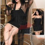 قميص نوم بالروب للعرايس - كود 5035