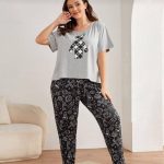 بيجامه صيفي نص كم - كود 01221