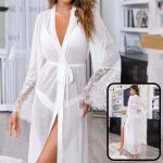 روب طويل شفاف للعروسه - كود 021