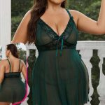 قميص نوم قصير شفاف - كود 0389