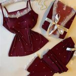 بيجامه حريمي 3 قطع - كود 140