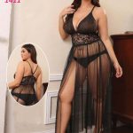 لانجري اسود شفاف - كود 1411