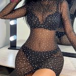 لانجيري اسود شفاف - كود 177