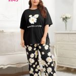 بيجامه حريمي نص كم - كود 2043