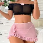 لانجري ميني جيب شفاف - كود 362