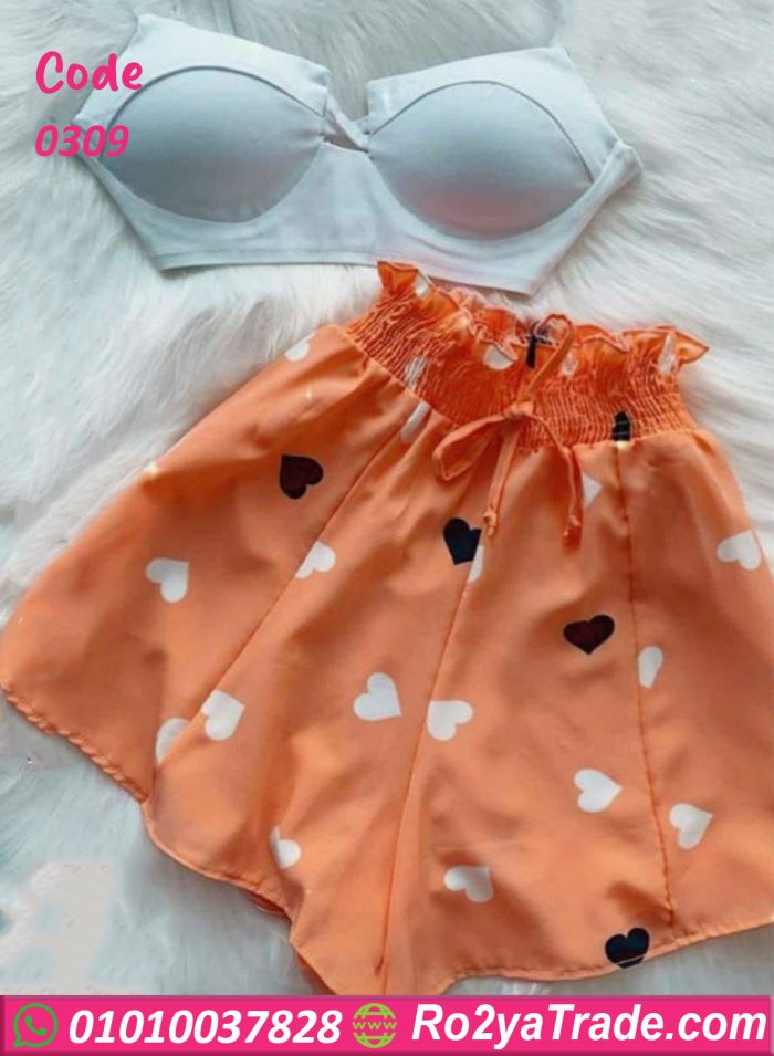 توب وشورت حريمي - كود 0309