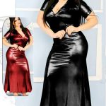 عبايه جلد لامعه بيتي دلع - كود 042