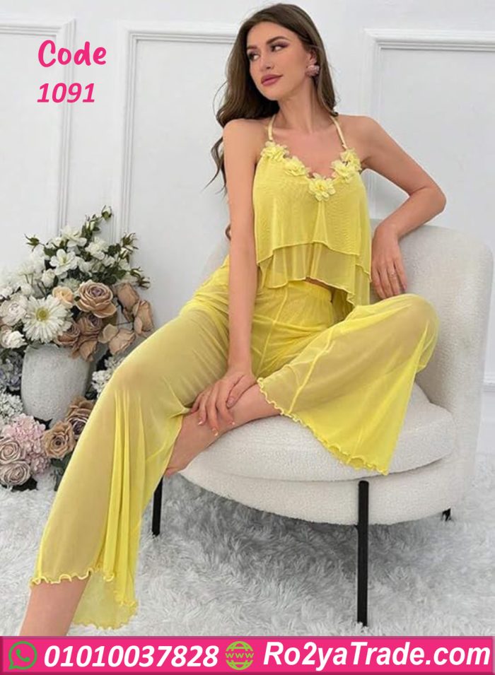 بيجامه شفافه عرايسي حريمي - كود 1091