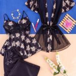 بيجامه للعروسه 3 قطع - كود 1430