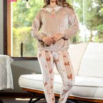 بيجامه حريمي قطيفه - كود 144