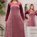 عباية قطيفة بألوان زاهية - كود 2010