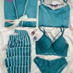 بيجامه حريمي شتوي 5 قطع - كود 245