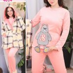 بيجامه بالروب شتوي حريمي - كود 4014