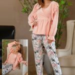 بيجامه قطيفه دلع حريمي - كود 5576