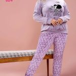 بيجامه قطيفه حريمي - كود 624