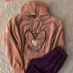 بيجامة قطيفة شتوي حريمي - كود 805