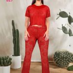 بيجامه حريمي نص كم - كود 827