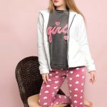 بيجامه 3 قطع بالجاكت - كود 9074