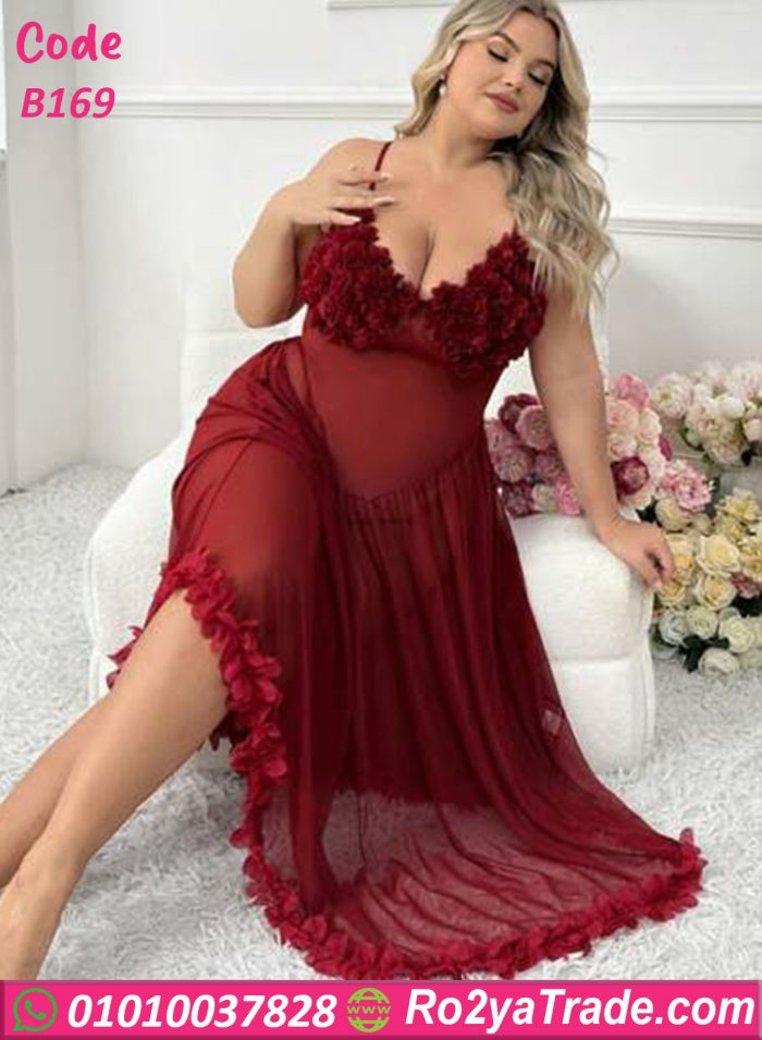 قميص نوم طويل شفاف - كود B169