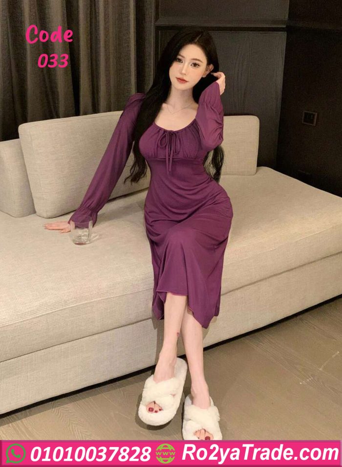 فستان بيت صيفي طويل - كود 033