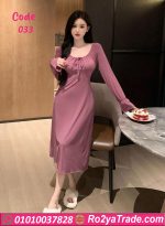 فستان بيت صيفي طويل - كود 033