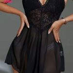 فستان لانجري قصير - كود 1066