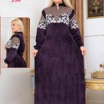 عباية شتوي مطرزة بالورود - كود 130