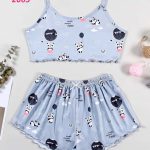 طقم صيفي بنقشة باندا - كود 2065