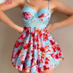 لانجري حريمي بزهور ناعمة - كود 210