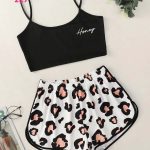 طقم بيجامة بنقشة ليوبارد - كود 227