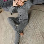 بيجامه قطعتين زراير حريمي - كود 297