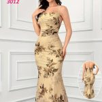 فستان طويل بأناقة الزهور - كود 3012