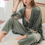 طقم بيجامة قطيفة شتوي - كود 4002