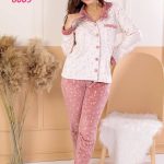 بيجامة شتوي بطبعات ناعمة - كود 6009