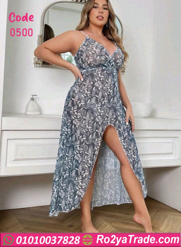 فستان طويل شفاف - كود 0500