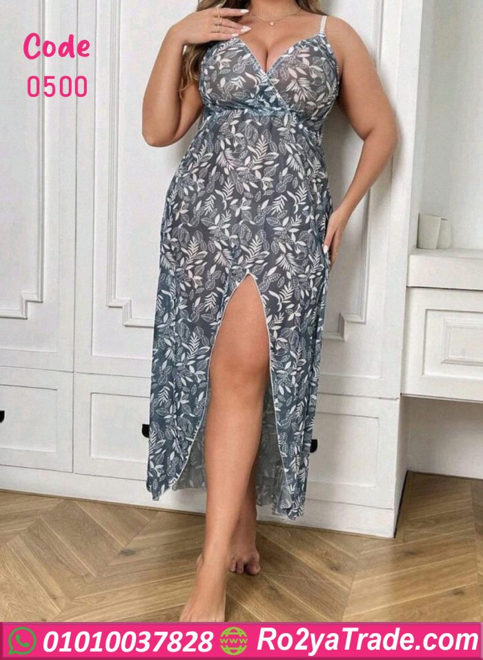 فستان طويل شفاف - كود 0500