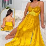 ستان لانجري طويل ذهبي - كود 055