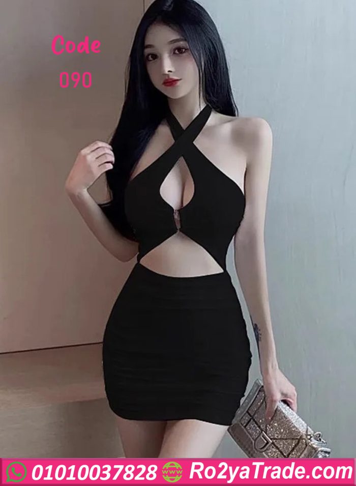 فستان حريمي بربطة أمامية - كود 090