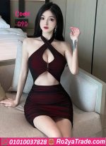 فستان حريمي بربطة أمامية - كود 090