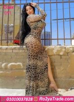 فستان حريمي تايجر بفتحة جانبية - كود 097