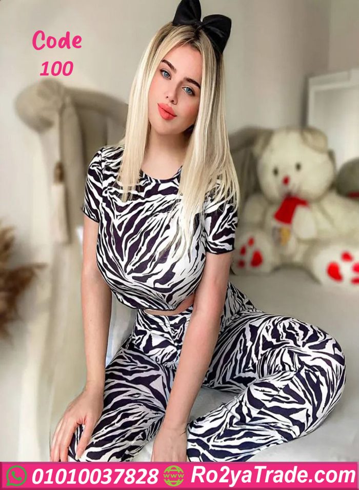 بيجامة نسائية زيبرا - كود 100