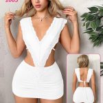 فستان دانتيل قصير - كود 1005