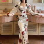 فستان حريمي مورد - كود 1007