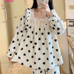 بيجامه حريمي شتوي للعرايس - كود 1035