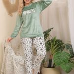 بيجامه نسائي قطيفه - كود 1053