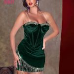 ميني دريس قطيفه سواريه - كود 10827