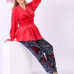 طقم شتوي حريمي قطيفة - كود 1115